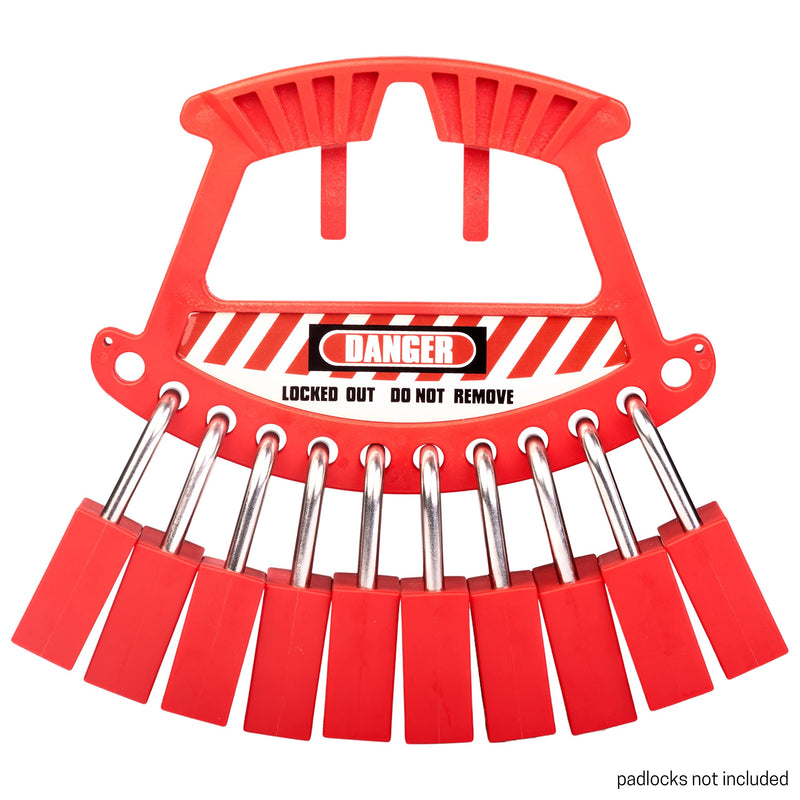 TRADESAFE Portable Lockout Locks Station - Lockout Tagout Locks Rack, Loto Device, Fits 12 Loto Padlocks, No Safety Padlocks Included