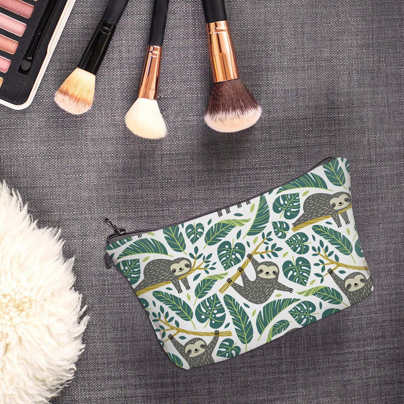 Cosmetic Bag for Women,Loomiloo Adorable Roomy Makeup Bags Travel Waterproof Toiletry Bag Accessories Organizer Sloth (Sloth 51476) Sloth 51476