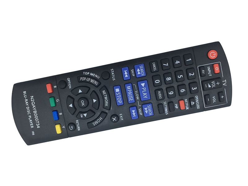 N2QAYB000734 Replaced Remote fit for Panasonic Blu-Ray Disc Player DMP-BD77 DMP-BD87 DMP-BD871 DMP-BD875 DMP-DB87P-K DMP-BD87-K DMP-BDT87 DMP-DBS100