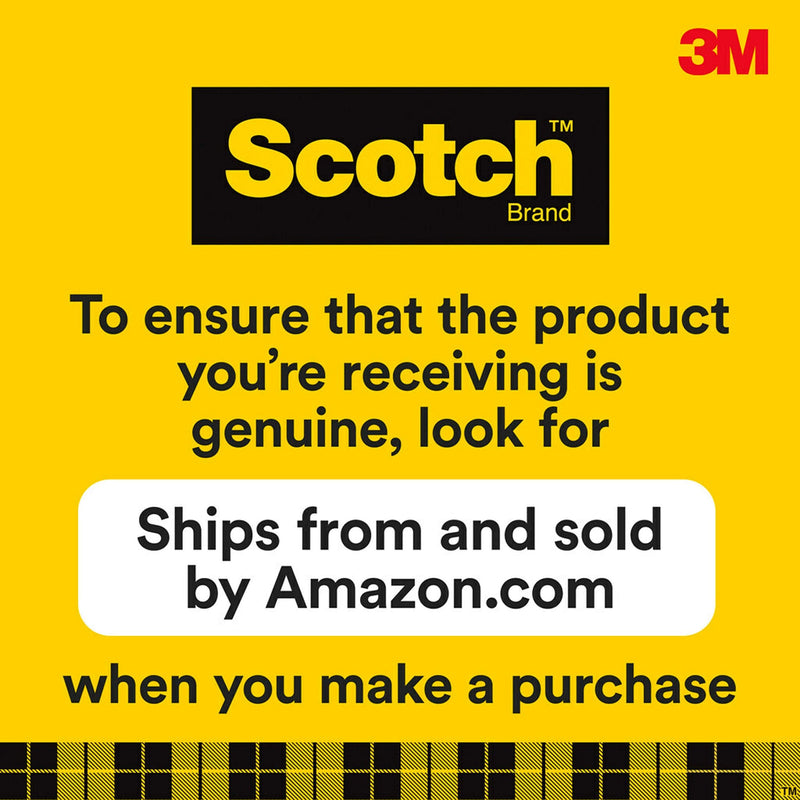 Scotch Sure Start Shipping Packaging Tape, 1.88"x 22.2 yd, Designed for Packing, Shipping and Mailing, No Splitting or Tearing, 1.5" Core, Clear, 6 Dispensered Rolls (145-6) Unit