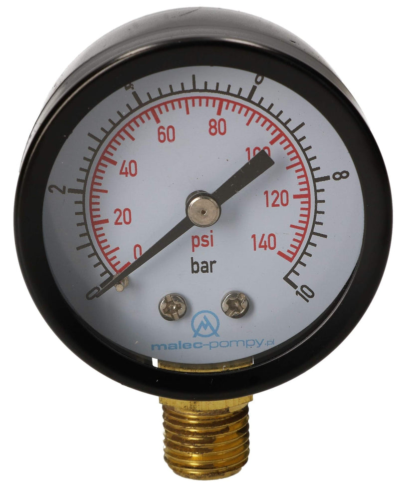 KOTARBAU® 0-10 bar pressure gauge side connection thread 1/4" diameter 52mm pressure gauge pressure gauge liquid and gas pressure gauge