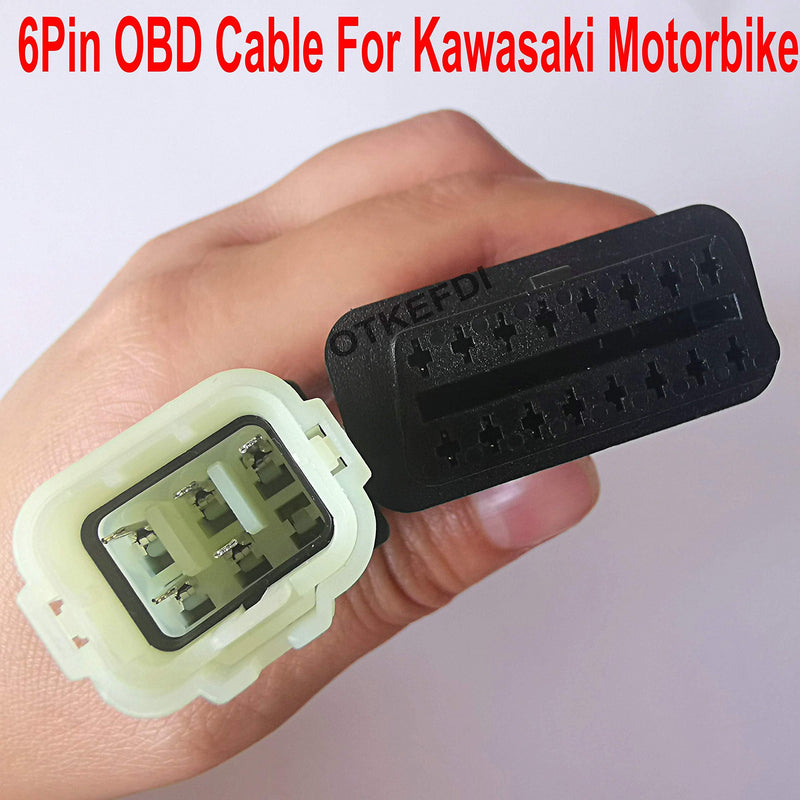 OTKEFDI Motorbike 6Pin OBD Cable Motorcycle OBD Diagnostic Connector