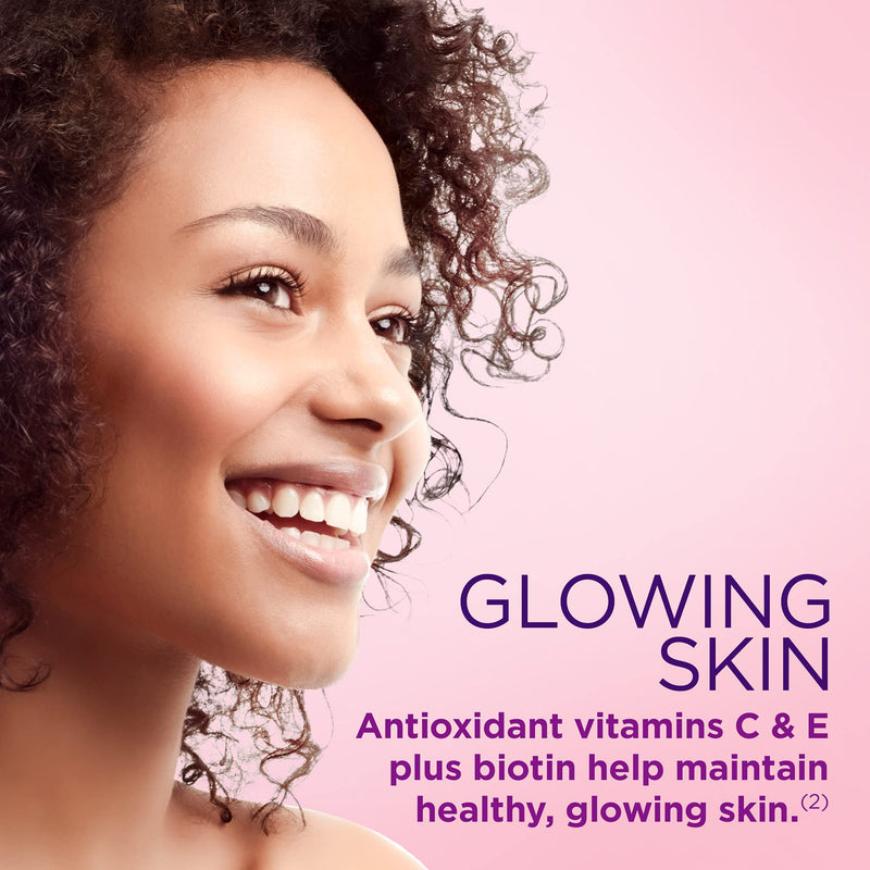 Extra Strength Hair Skin and Nails Vitamins by Nature's Bounty Optimal Solutions, with Biotin and Vitamin B, Supports Skin and Hair Health, 150 Count