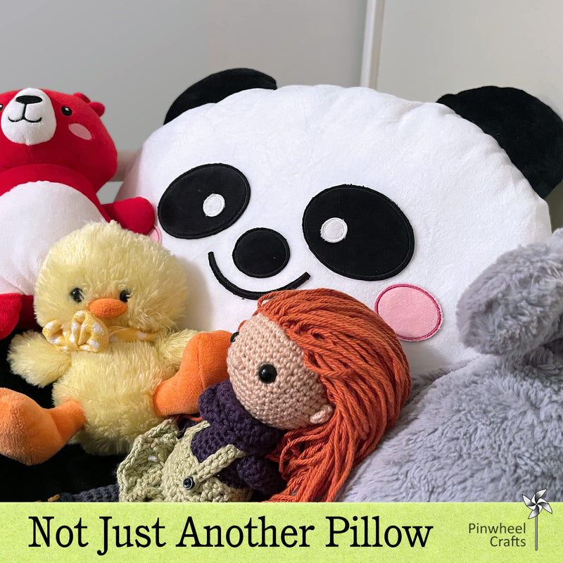 Pinwheel Crafts Panda Pillow Kit,Stuffed Animal Arts and Crafts for Kids Ages 8-12, Make Your Own Stuffed Animals for Girls, Kids Pillow Sewing Kit for Kids, Panda Plush Crafts for Boys Ages 8-12