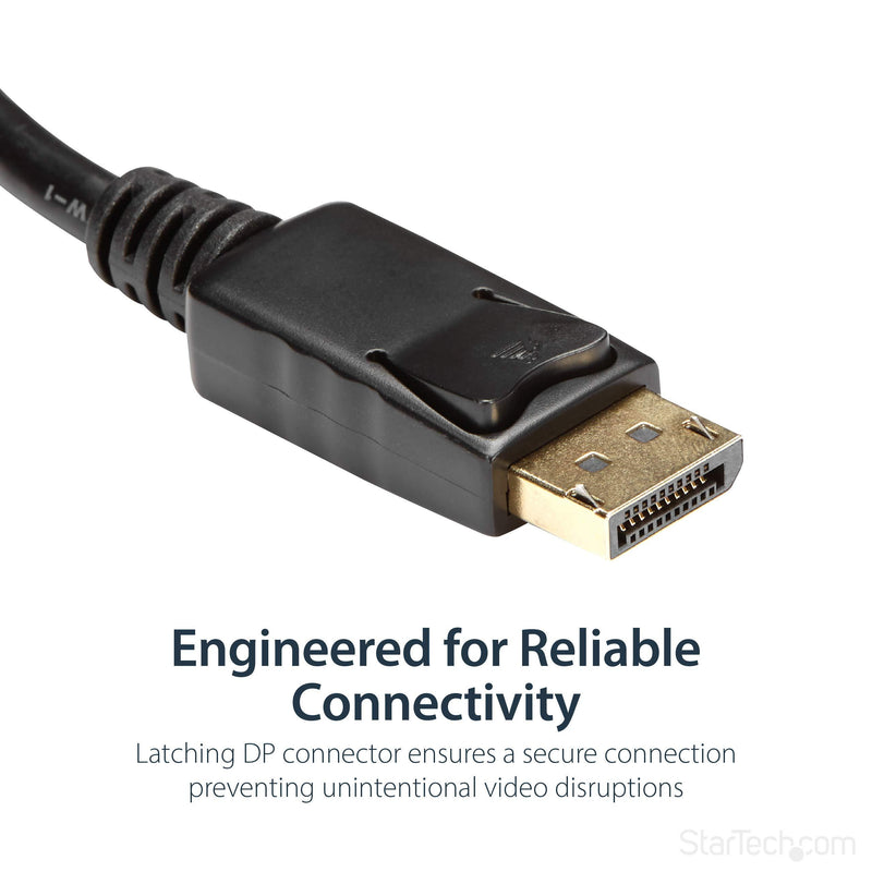 StarTech.com DisplayPort (Male) to HDMI (Female) Adapter Converter - 1920x1200 - Latching DP Connector - DisplayPort Laptop or Desktop to HDMI (Female) to Connect HDMI Monitor/ Video Cable (DP2HDMI2) 8 inches Single