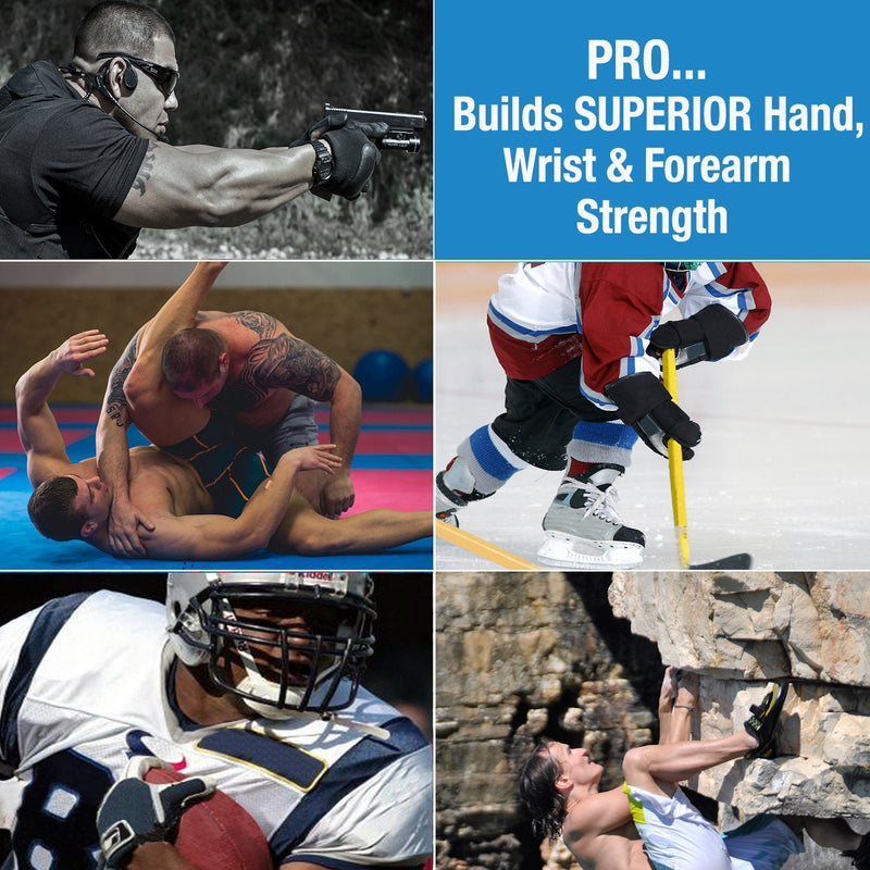 PROHANDS PRO Hand Exerciser, Finger Exerciser (Hand Grip Strengthener), Spring-Loaded, Finger-Piston System, Isolate and Exercise Each Finger 7 lb (Medium Tension) Red - Pro