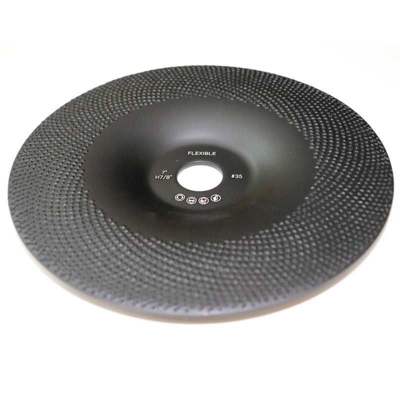 Flexible 7" Diamond Cup Grinding Polishing Disc Wheel with RCD Newest Technology & Rubber Cushioned Body for Universal Purpose (Flexible, 7", 10.6 oz Very Light) 7"