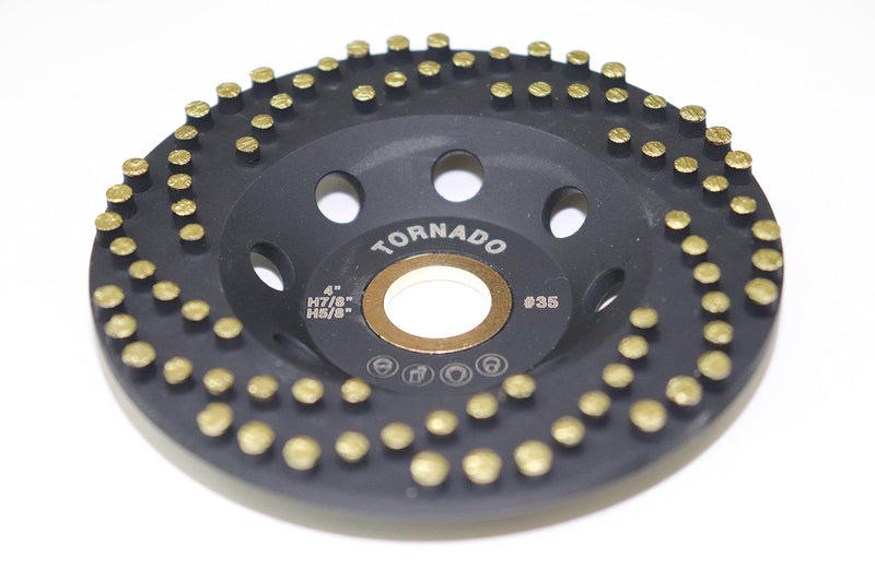 Tornado 4" Diamond Cup Grinding Removing Disc Wheel with CDB Newest Technology (Tornado, 4") 4"
