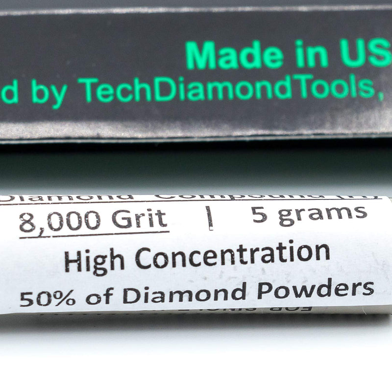 TechDiamondTools Kit of 3 Diamond Polishing Compound Polishing Paste 2000 4000 8000 Grit for Marble Glass Metal Rock Jewelry Resin Silver Gemstone with High Concentration of Diamond Powder USA Made 8000 4000 2000 grit