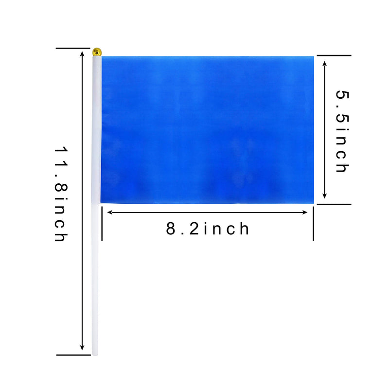 WXTWK 12 Pack Solid Navy Blue Flag Small Mini Plain Blue DIY Color Flags On Stick,marking decoration supplies,Grand Opening,Kids Birthday,Party Events Celebration 12PACK blue