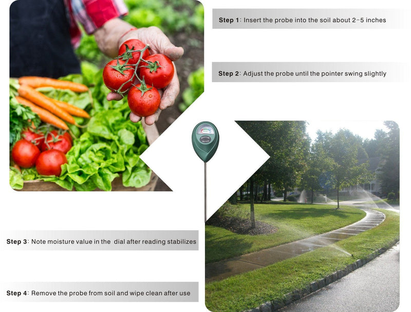 XLUX Soil Moisture Meter, Plant Water Monitor, Soil Hygrometer Sensor for Gardening, Farming, Indoor and Outdoor Plants, No Batteries Required 26CM