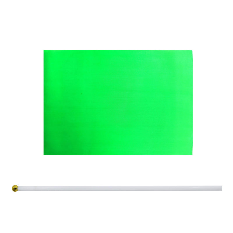 Consummate 25 Pack Solid Green Flag Small Mini Plain Green DIY Flags On Stick,Party Decorations for Parades,Grand Opening,Kids Birthday,Party Events Celebration