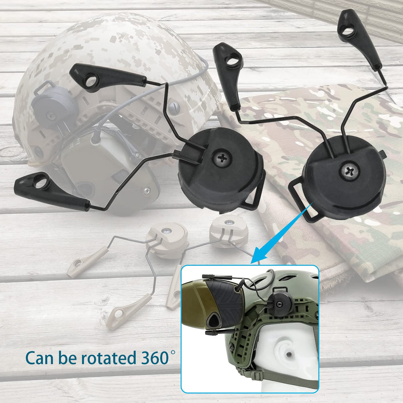 COMBATGEAR ARC Rail Adapter Compatible with Howard Leight Impact Sports Series of Earmuffs