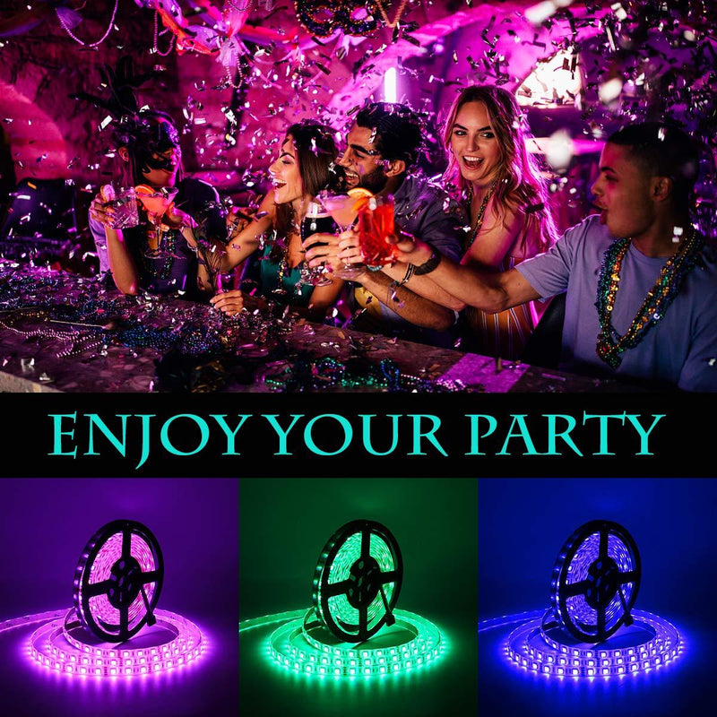 SUPERNIGHT LED Strip Lights, 16.4FT 5M SMD 5050 Waterproof 300LEDs RGB Color Changing Flexible LED Light Strip Rgb (Red, Green, Blue)