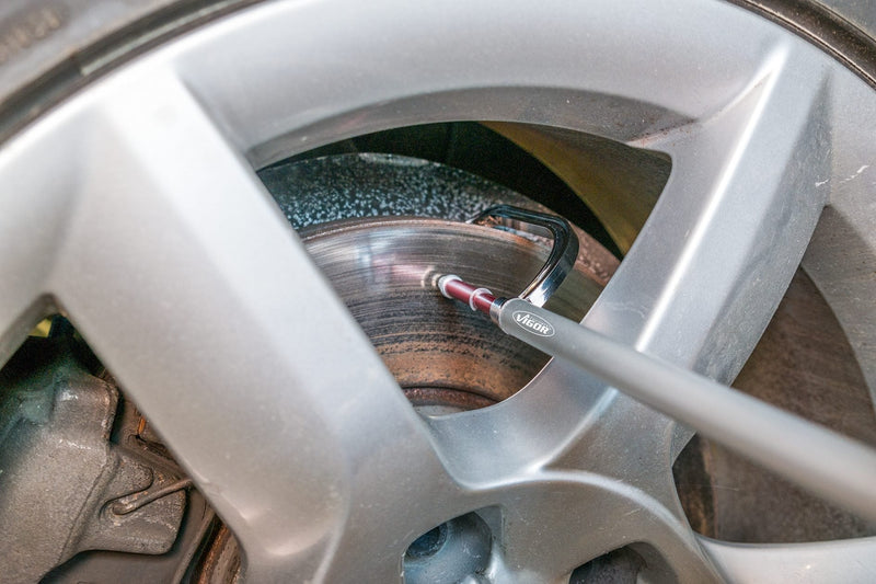 Vigor brake disc thickness gauge (carried out without dismantling the wheel, quick and efficient, easy-to-read scale) V4399