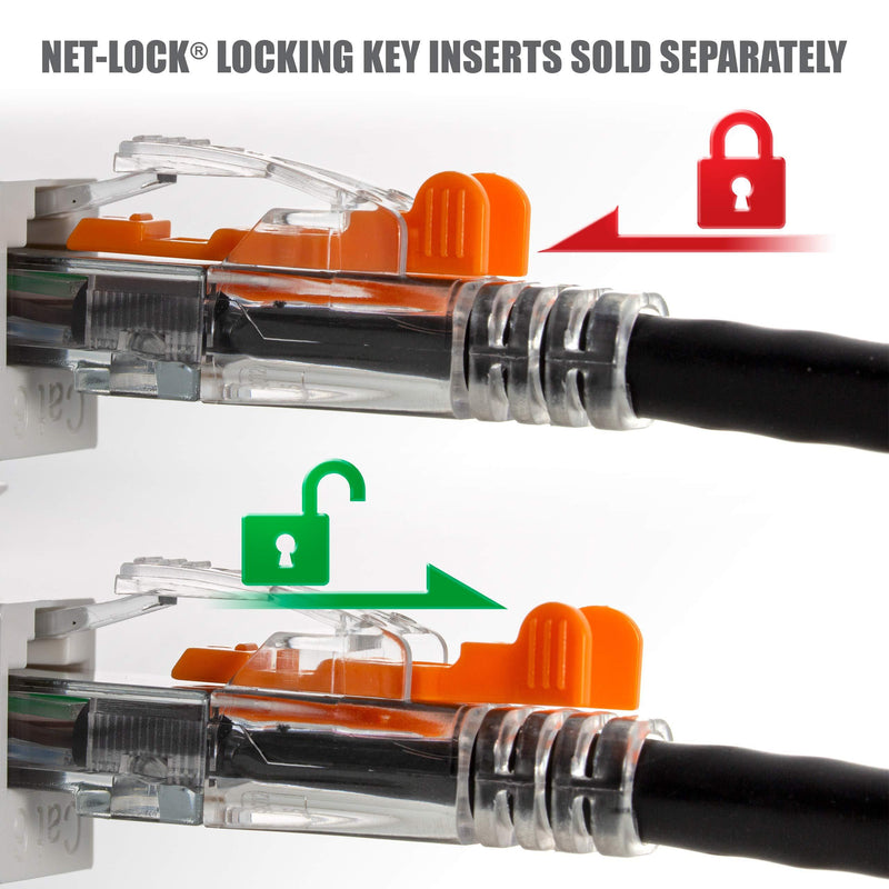 NTW NTW 1 ' Lockable CAT6 Patented Net-Lock Patch Cord, Snagless, Blue (NL-U6K-001BL) 1 feet