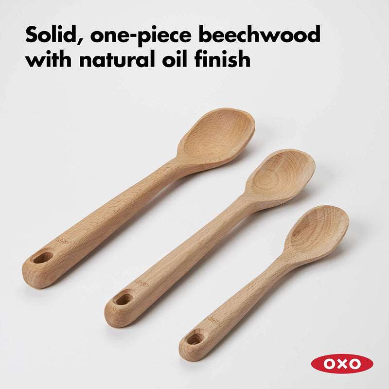 OXO Good Grips 3-Piece Wooden Spoon Set Spoons