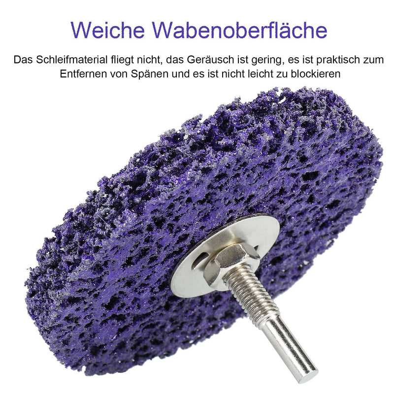 Angelkiss 5 piece disc set, 100 mm CBS grinding disc, purple coarse cleaning disc, CBS cleaning disc for angle grinders of paint, rust welds, oxidation cleaning and removal