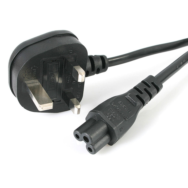 Tripp Lite Standard UK Computer Power Cord (C5 to BS-1363 UK Plug) 6-ft.(P060-006) , Black