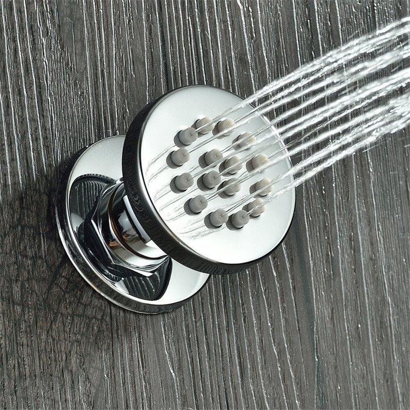 Brass Adjustable Round Massage Spa Body Jet Side Sprayer for Bathroom Shower, Chrome Finish