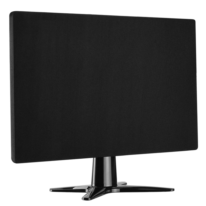 Computer monitor dust cover black, LCD TV dust cover, flexible soft cloth adaptive screen size 17/18/19/20/21 inch protective cover, suitable for most brands of display models(17 to 21 inches) 18 to 21 inches