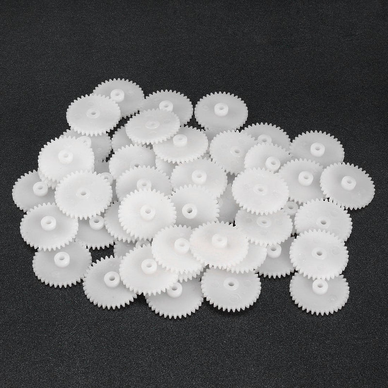 uxcell 50pcs Plastic Gears 36 Teeth Model 362A Reduction Gear Plastic Worm Gears for RC Car Robot Motor