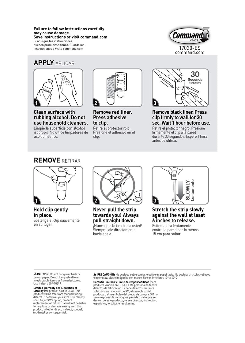 Command Medium Replacement Strips, White, 12-Strips, Re-Hang Indoor Hooks