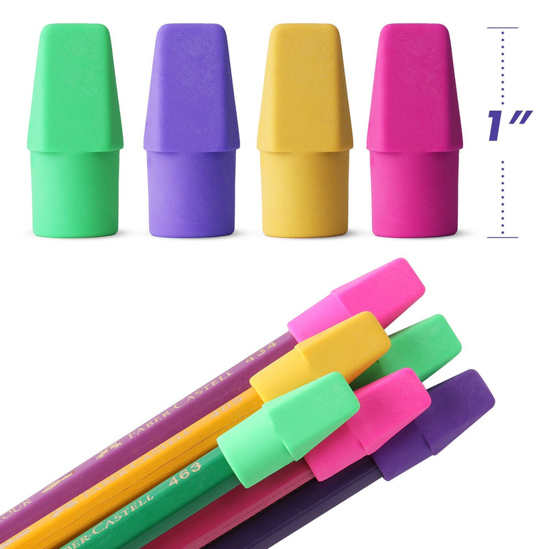 Mr. Pen Pencil Top Erasers, Cap Erasers, 120 Pack