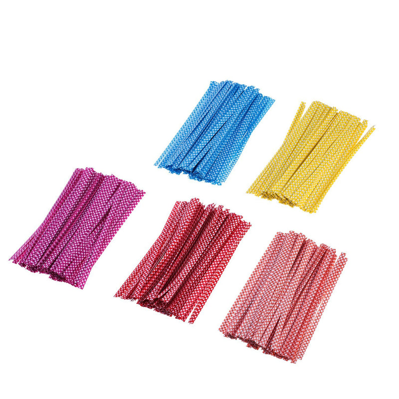 Mudder 500 Pieces Dot Twist Ties 4 Inches Bag Ties for Cellophane Party Bag