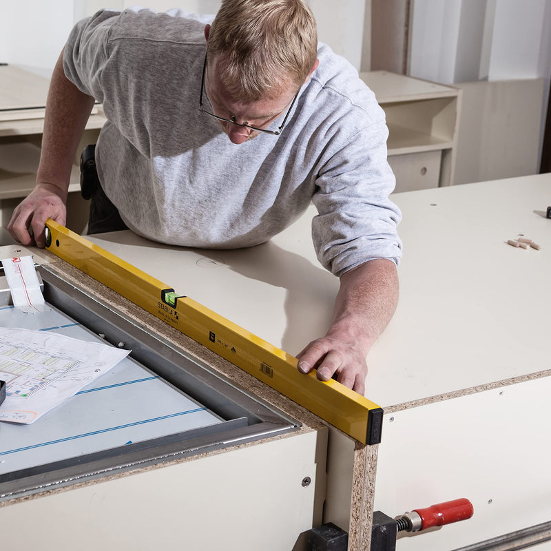 STABILA spirit level Type 70, 80 cm, light aluminum profile, 1 horizontal level, 1 vertical level, Made in Germany