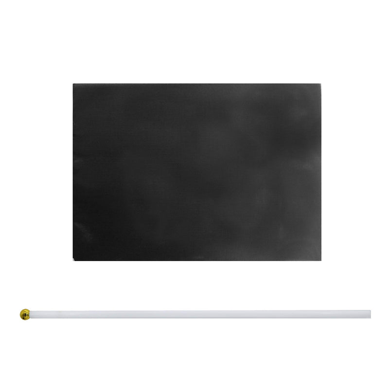 Consummate 25 Pack Solid Balck Flag Small Mini Plain Black DIY Flags On Stick,Party Decorations for Parades,Grand Opening,Kids Birthday,Party Events Celebratio