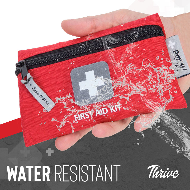Thrive Mini First Aid Kit Travel Size (66 Piece) - First Aid Bag with Hospital Grade Medical Supplies 66 Piece