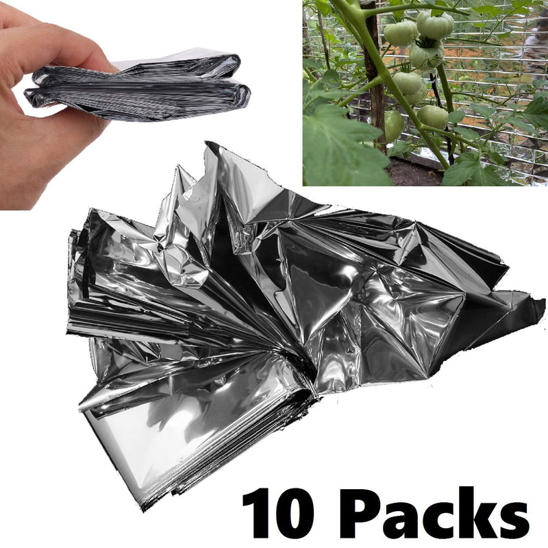Leberna Emergency Blanket Survival Gear | Foil Mylar Thermal Blankets 59" x 87" inches (Pack of 10) | Big Double Sided Escape Tact Bivvy, | for NASA, Outdoors, Hiking, Space, Marathons First Aid Kit