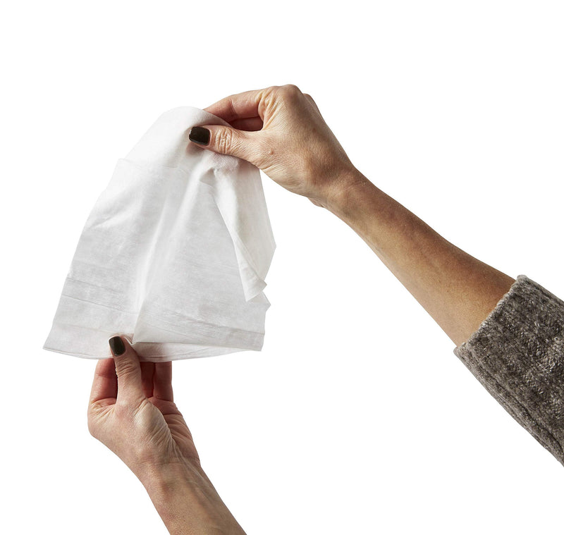Medline ReadyFlush Large Adult-Sized 8x12 Personal Cleansing Cloths - Tub of 60 Flushable Wipes Standard