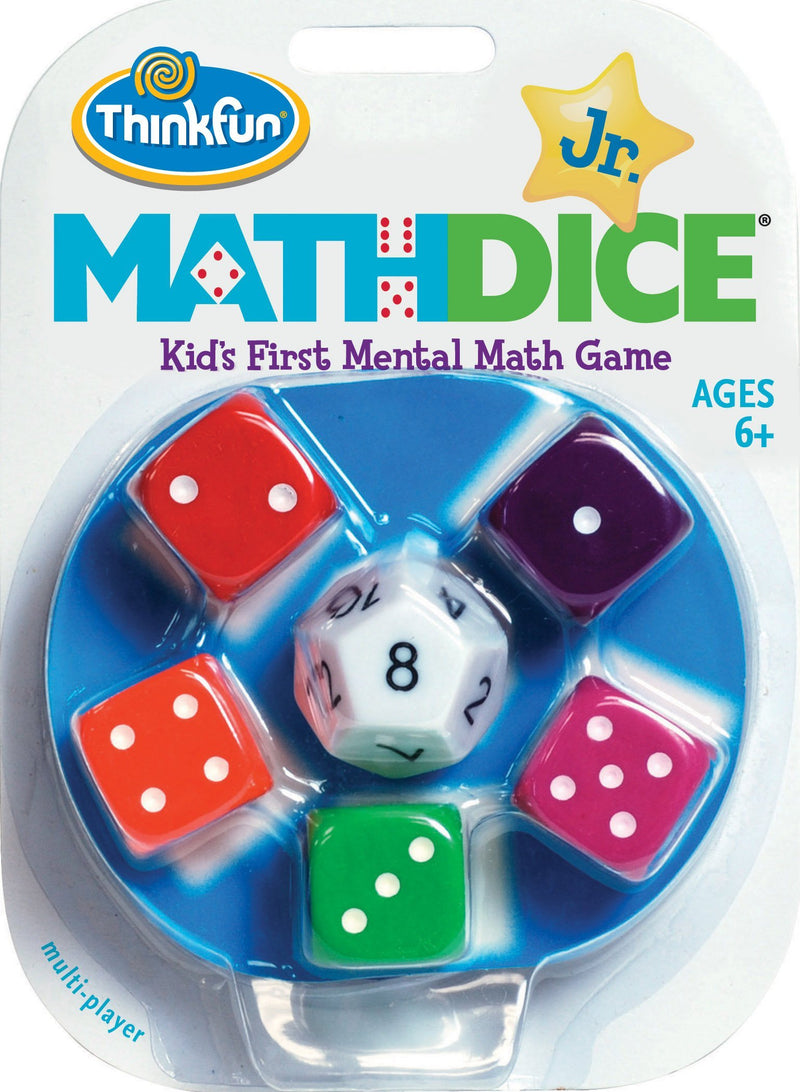 Think Fun Math Dice Junior Game for Boys and Girls Age 6 and Up - Teachers Favorite and Toy of the Year Nominee Math Dice Jr
