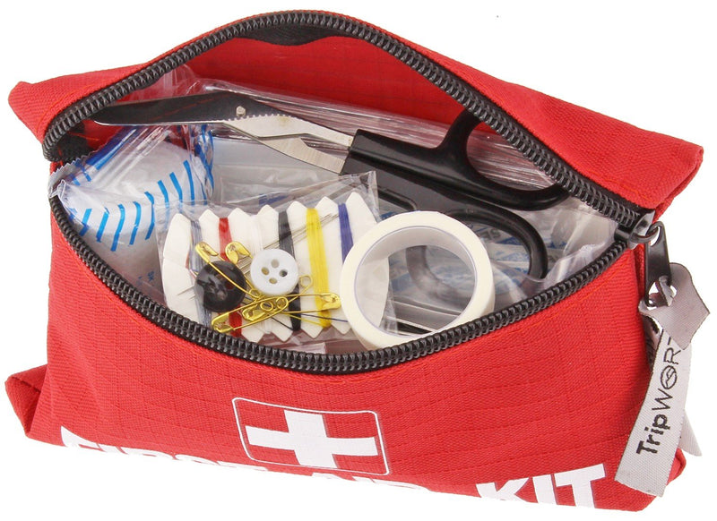 Travel Size First Aid Kit: 100 Piece Small First Aid Travel Bag Compact Lightweight & Portable Mini 1st Aid Box | Car Camping Backpacking Hiking School Office & Survival First Aid Supplies