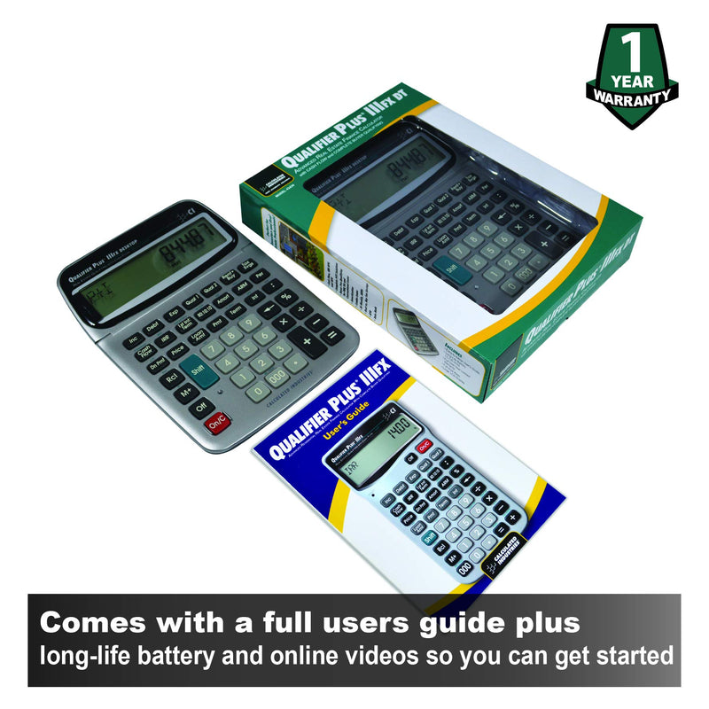 Calculated Industries 43430 Qualifier Plus IIIfx Desktop PRO Real Estate Mortgage Finance Calculator | Clearly-Labeled Keys | Buyer Pre-Qualifying | Payments, Amortizations, ARMs, Combos, FHA/VA, More