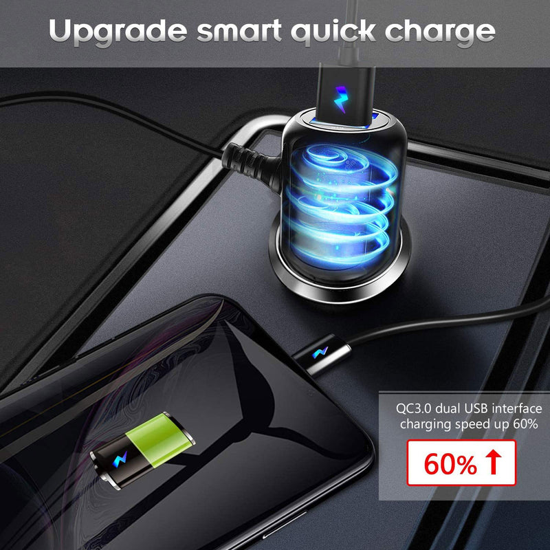 Radar Detector Power Cord,for Uniden Escort Valentine Beltronics Passport Cobra etc Radar Detector,with Dual USB QC3.0 Quick Charger(6.5ft) (RJ11QC3.0) RJ11QC3.0