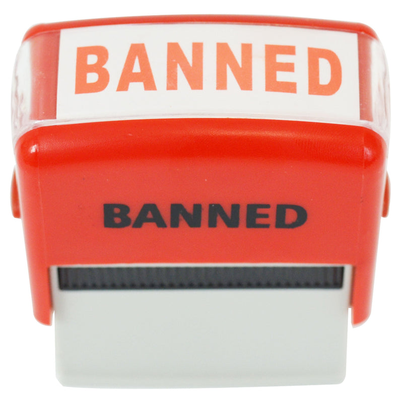 Fairly Odd Novelties Donald Trump Self-Inking Banned Political Novelty Gag Gift Stamp - Red Ink