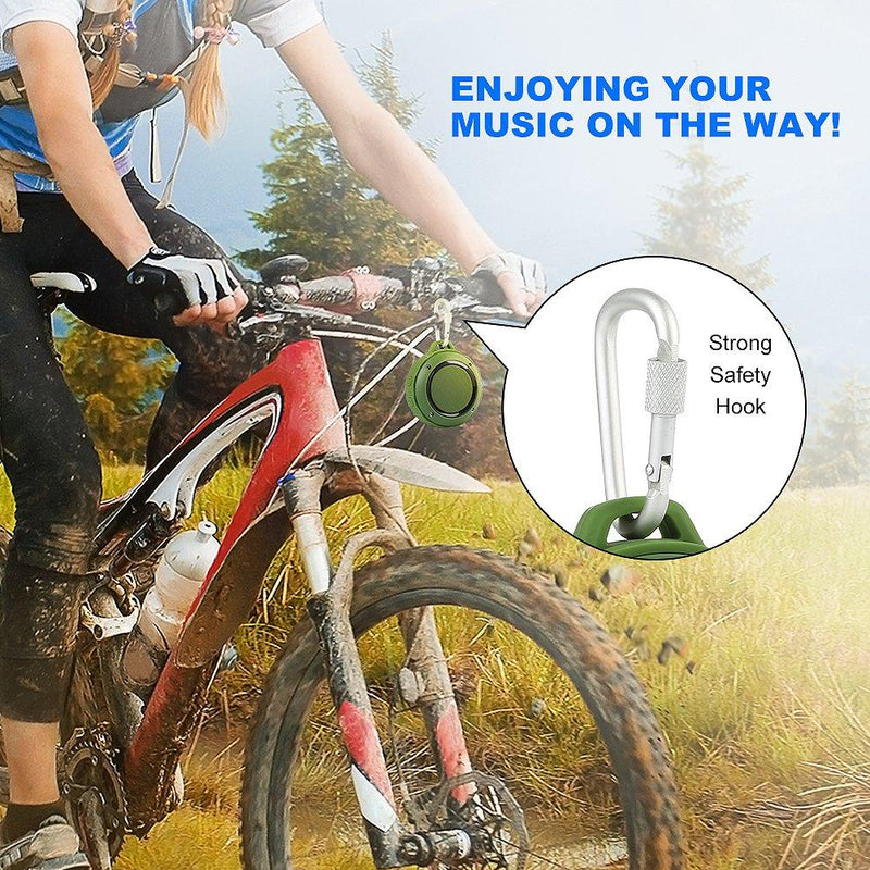 Outdoor Waterproof Bluetooth Speaker,Kunodi Wireless Portable Mini Travel Speaker with Subwoofer, Enhanced Bass, Built in Mic for Sports, Pool, Beach, Hiking, Camping (Green) Green