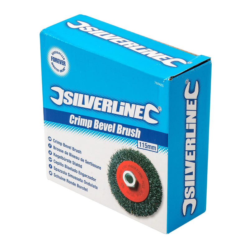 Silverline 763625 Steel Wire Disc Brush, Crimped 115mm Crimped Wires