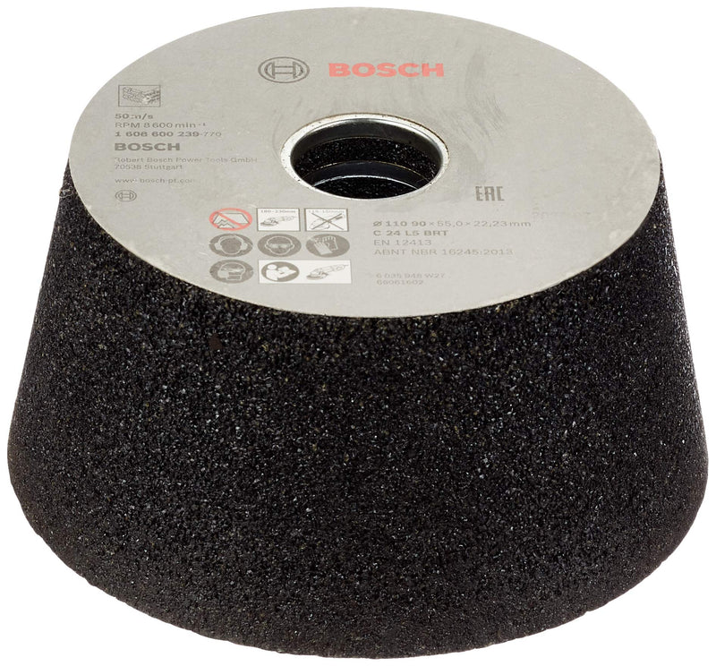 Bosch Professional Accessories 1608600239 Cup wheel, conical 90 mm, 110 mm, 55 mm, 24