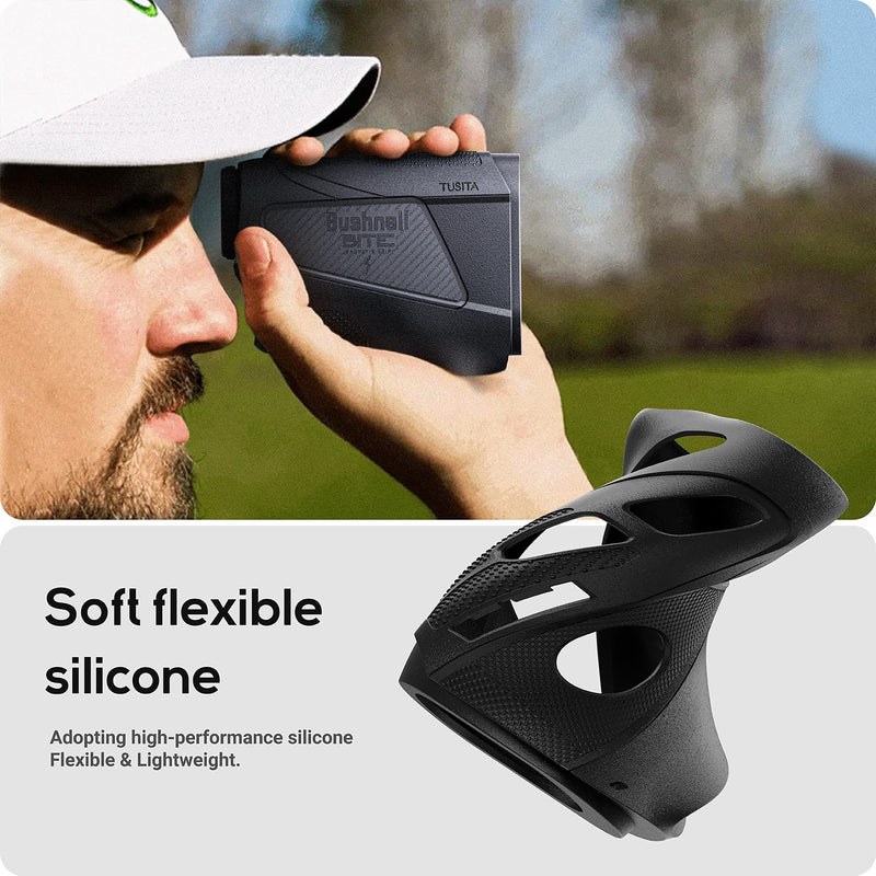 TUSITA Silicone Case Compatible with Bushnell Tour V6 - Black