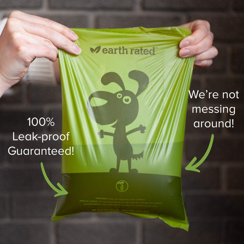 Earth Rated Dog Poop Bags, Extra Thick and Strong Poop Bags for Dogs, Guaranteed Leak-proof, 15 Doggy Bags Per Roll, Each Dog Poop Bag Measures 9 x 13 Inches 270 Bags, 18 Rolls Unscented