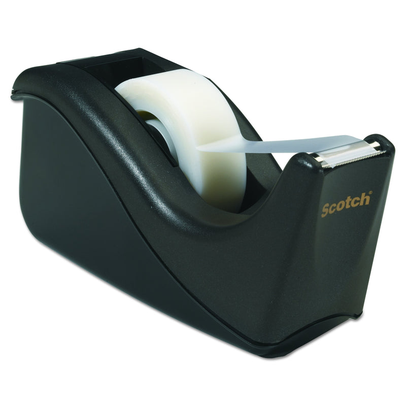 Scotch Desktop Tape Dispenser, Black Two-Tone, 1 Dispenser/Pack (C60-BK)