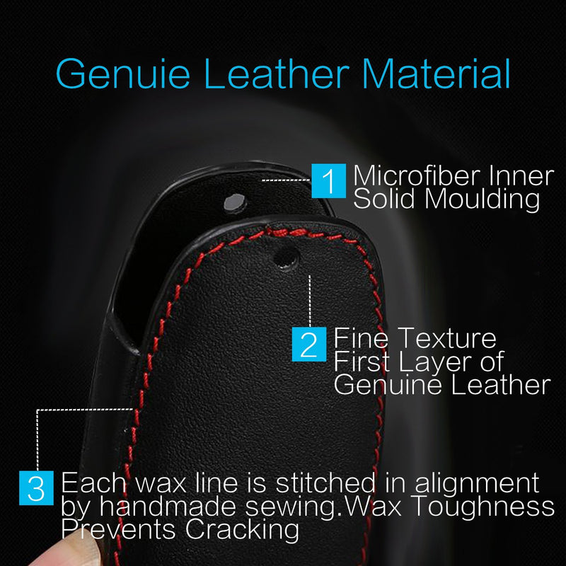 Compatible with fit for M3N-32337100 Chevrolet Colorado Silverado 1500 2500 HD 3500 HD, GMC Canyon Sierra 1500 2500 HD 3500 HD Leather Keyless Entry Remote Control Key Fob Cover Case Protector Shell 2