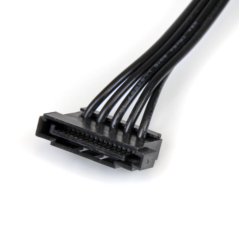 StarTech - PYO4SATA .com 15.7-Inch (400mm) SATA Power Splitter Adapter Cable - M/F - 4x Serial ATA Power Cable Splitter (PYO4SATA) Black 1 SATA to 4x SATA