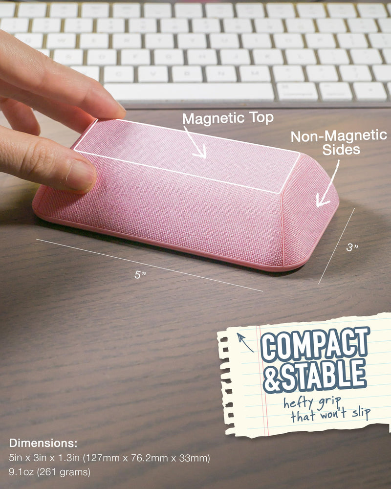 Smartish Magnetic Cord Holder - Bigger Cable Wrangler Organizer with Magnet Clips for Charger Management on Desktop, Nightstand, or Side Table - Holds 6 Cables - I'm Blushing