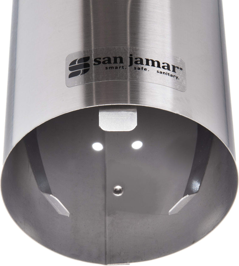 CARLISLE FOODSERVICE PRODUCTS San Jamar C4150SS Stainless Steel Small Water Cup Dispenser with Hinged Flip Cap, 16" Length