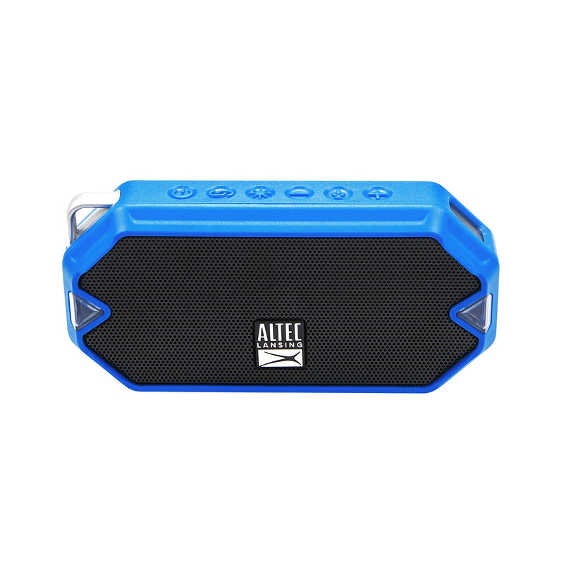 Altec Lansing HydraMini Wireless Bluetooth Speaker, IP67 Waterproof USB C Rechargeable Battery with 6 Hours Playtime, Compact, Shockproof, Snowproof, Everything Proof (Royal Blue) Royal Blue